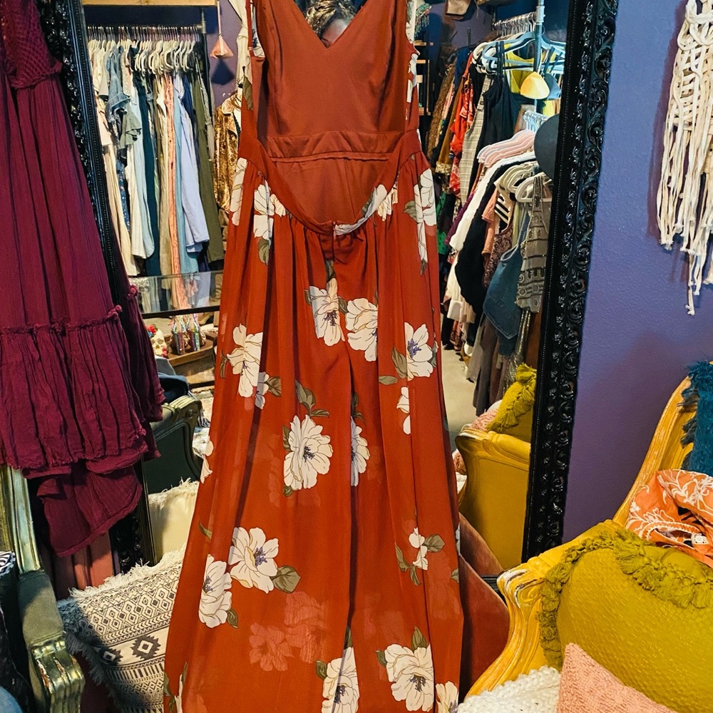 Open back boho dress